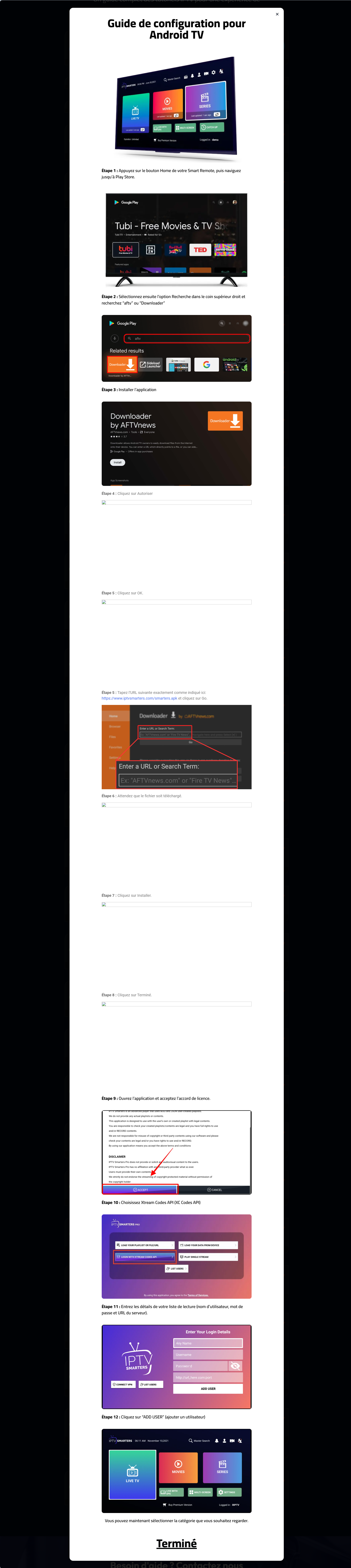 Guide de configuration IPTV Android TV