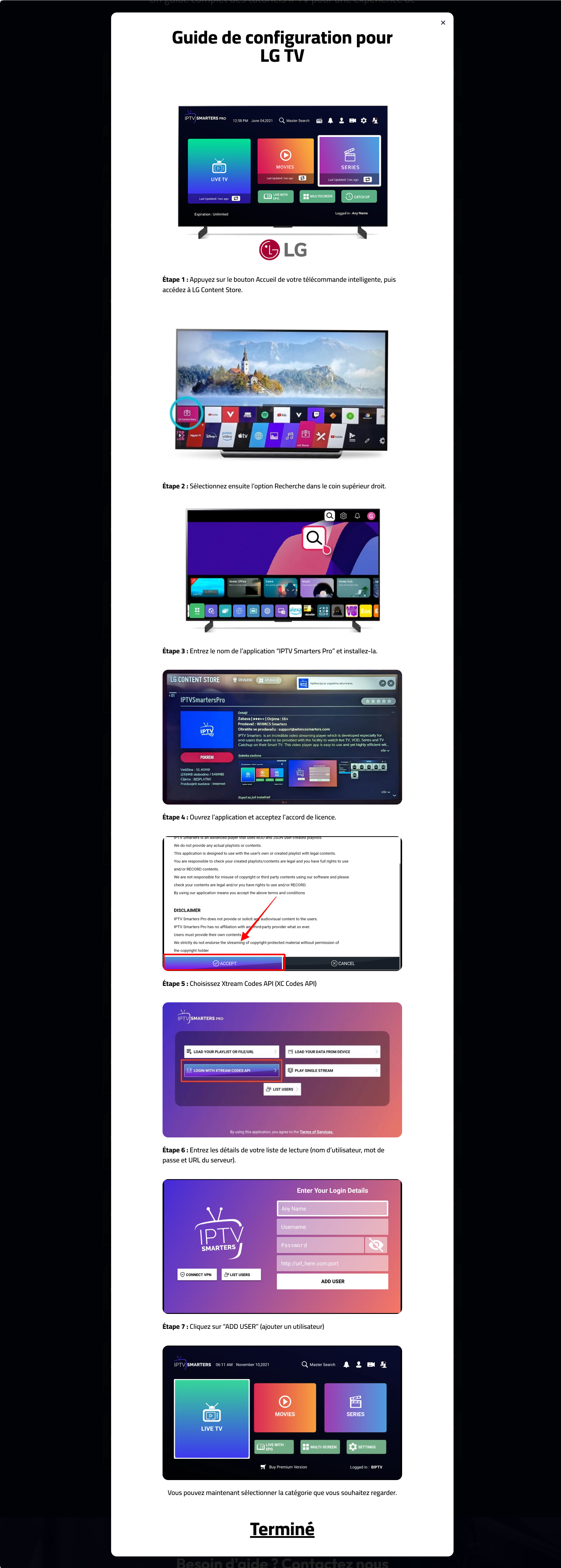 Guide de configuration IPTV LG TV